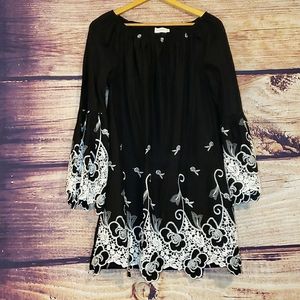 Velzera Black Dress Crochet Big Arms